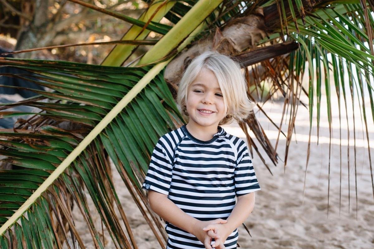 Beach & Bandits UV zwemshirt Kinderen Stripe Tee - Zwart/Wit — afbeelding 8