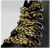 Modieuze satijn schoenveters voor sneakers 120cm lang - Panter print "Wild Cat"