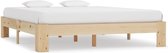 Bedframe Bruin GrenenHout 160x200 cm (Incl LW Anti kras Vilt) - Bed frame met lattenbodem - Tweepersoonsbed Eenpersoonsbed