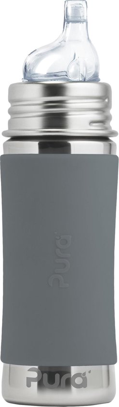 Babyflesje - Pura tuitfles - Plasticvrij - 325 ml - Grijs