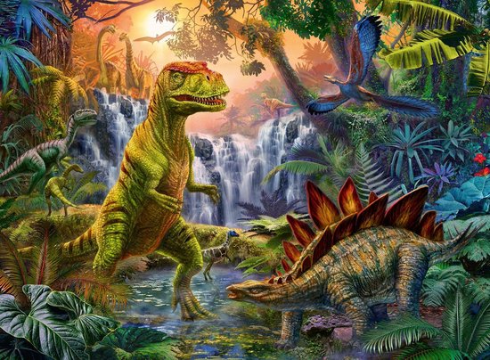 Puzzle 100 pièces XXL - L'oasis des dinosaures Puzzle 100 pièces XXL - L'oasis des dinosaures