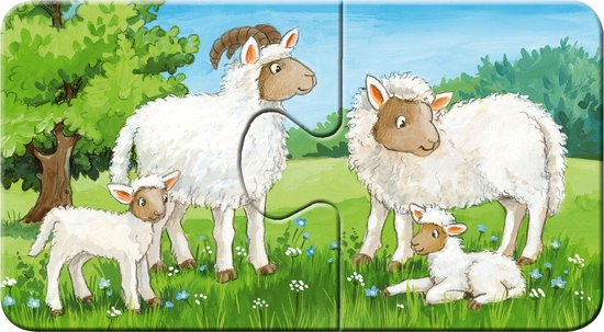 Ravensburger Dierenfamilies op de boerderij - My First puzzles - 9x2 stukjes - kinderpuzzel van Ravensburger — afbeelding 5