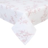 Clayre & Eef - Katoenen Tafellaken 100 x 100 cm - Blossom Oudroze