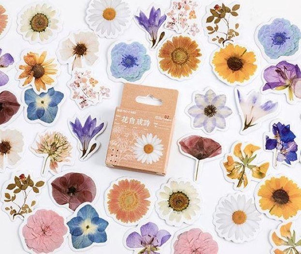 Set van 46 stickers - Bloemen 2 - Flower sticker - Mo-Card