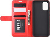 Samsung Galaxy S20 Plus Hoesje - Mobigear - Wallet Serie - Kunstlederen Bookcase - Rood - Hoesje Geschikt Voor Samsung Galaxy S20 Plus