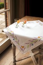Aida tafelkleed kit Lavendel en vlinders - Vervaco - PN-0013030