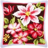 Kruissteekkussen kit Clematis in kader - Vervaco - PN-0148428