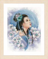 Telpakket kit Asian lady in blue - Lanarte - PN-0169168
