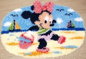 Knoopvormtapijt kit Disney Minnie op het strand - Vervaco - PN-0145109