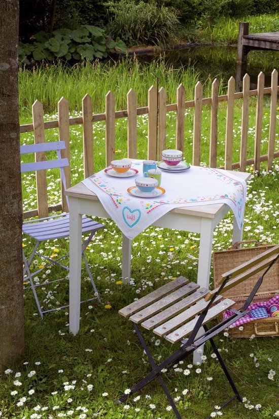 Vervaco - Aïda tafelkleed kit - 80 x 80cm - Maritiem - PN-0147141