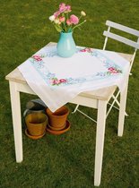 Tafelkleed kit Roze bloemen - Vervaco - PN-0146535
