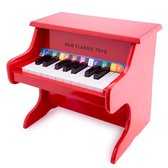New Classic Toys Houten Speelgoed Piano - Rood - Inclusief Muziekboekje