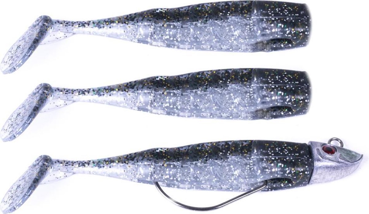 DLT Soft Invasion - Shad - Pepper & Salt - 13gr- 9cm - Wit