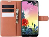 LG K50S Portemonnee Hoesje met Standaard Bruin