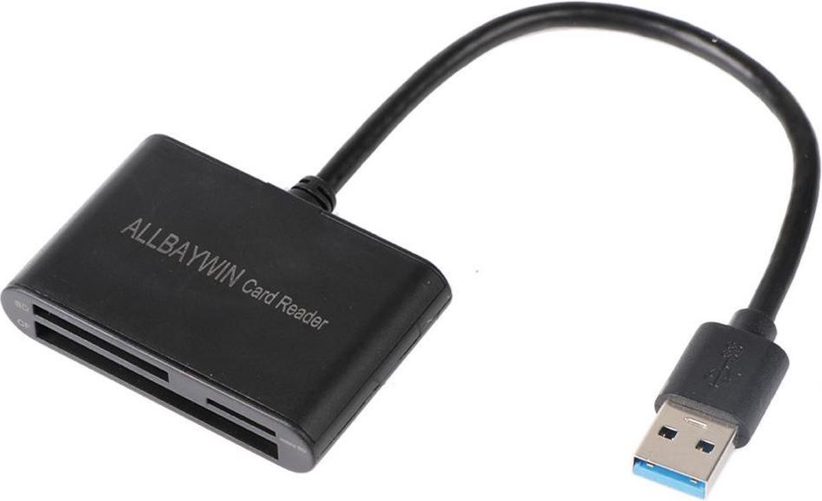 WiseGoods - Premium Kaartlezer USB 3.0 - Geheugenkaartlezer voor SD / Micro SD / CF Kaart - Supersnel - Multifunctioneel