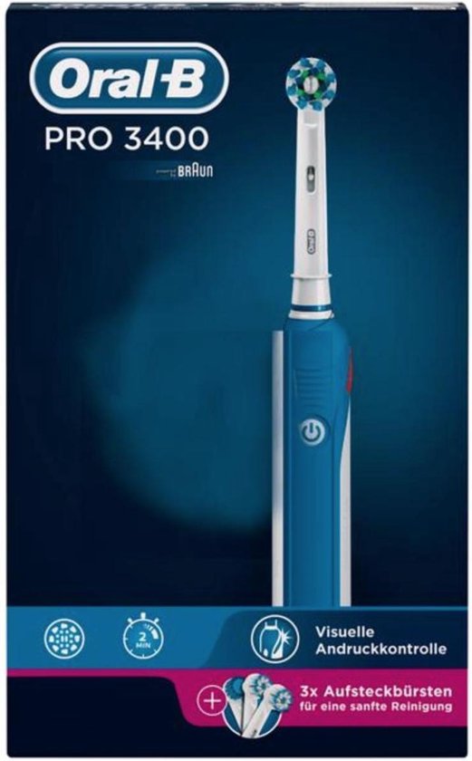 Oral-B pro 3000 cross action pro 3400 - elektrische tandenborstel met extra  opzetborstels | bol.com