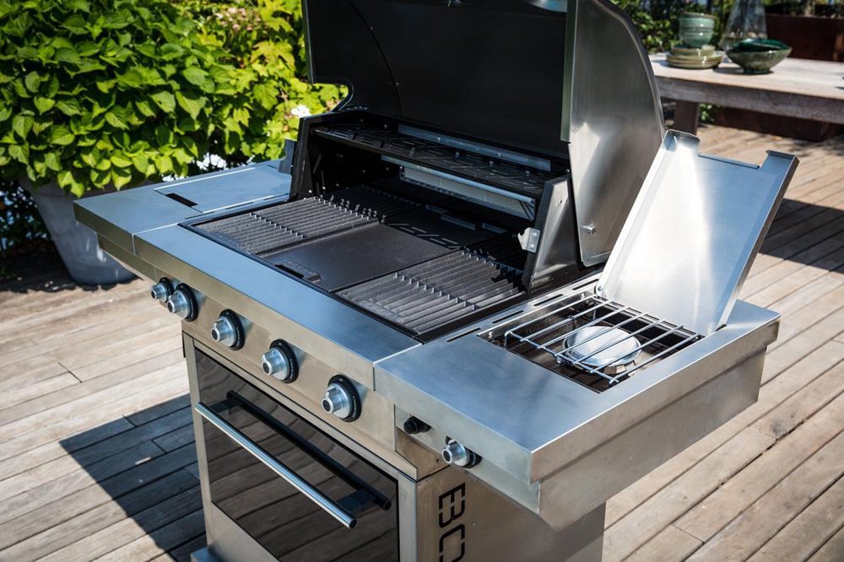 Boretti Maggiore - Gasbarbecue in buitenkeukenvorm met zijbrander - RVS