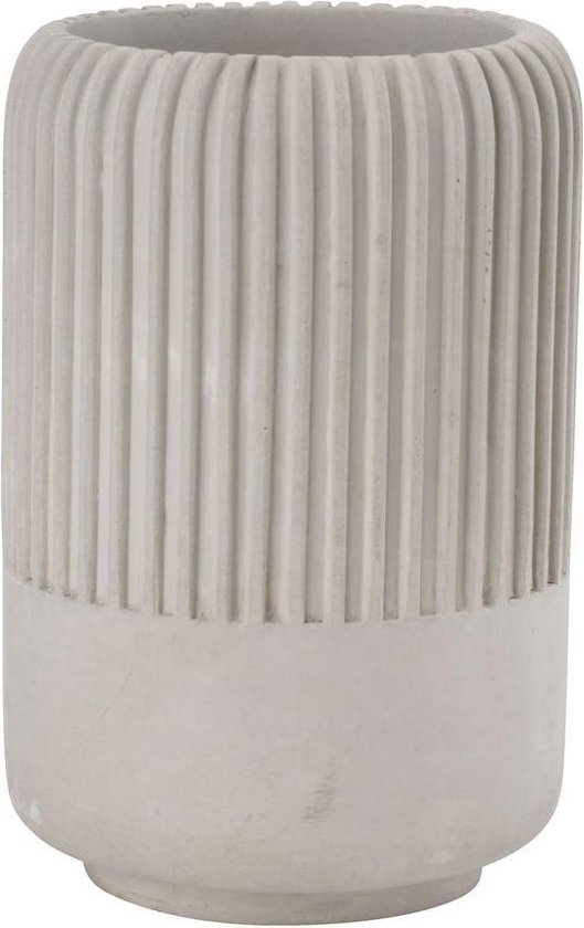 Luxe tandenborstelhouder grijs beton - Ø 7 - 10 cm - steen - zwart - Toilet - badkamer - sanitair - accessoires