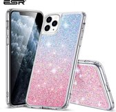 iPhone 11 Pro Max ESR glitter hoesje - extreem sterk & zeer mooi – Glamour – Roze & Blauw