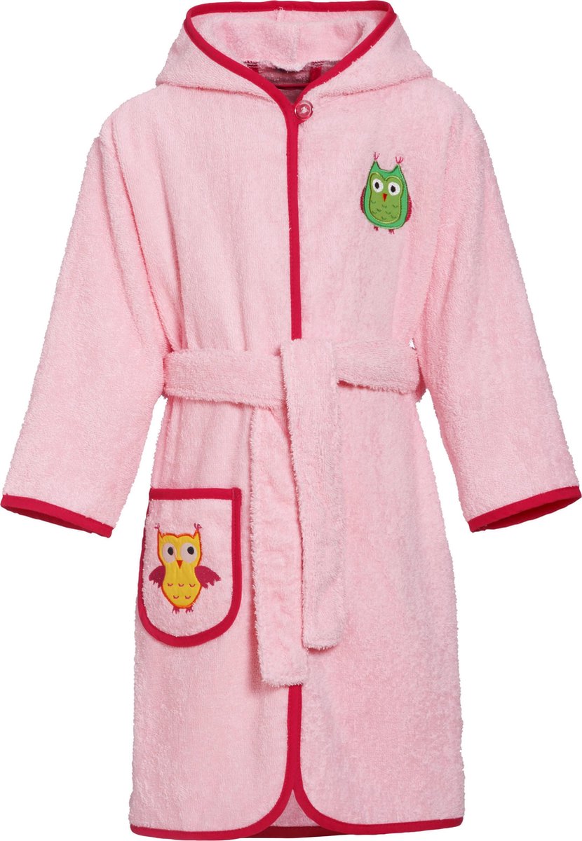 Playshoes - Badjas met capuchon voor meisjes - Uil - maat 86-92cm