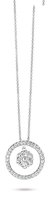 Velini jewels -P6424W -Hanger+Ketting -925 Zilver gerodineerd -Cubic Zirkonia