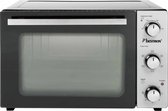 Bestron vrijstaande Mini Oven met 31L volume, Bakoven inlcusief Grillrooster, Draaispit, Bakschaal, Ø30,5 cm Pizzasteen & Heteluchtfunctie, met 5 programma’s tot max. 230 °C, timer & indicati