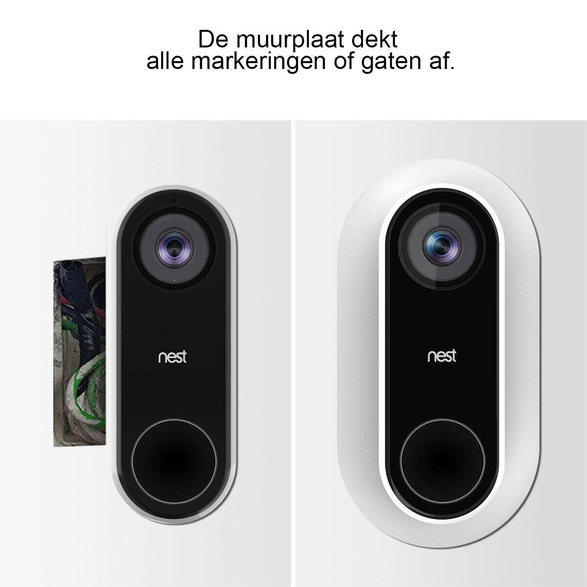 Aokicase Anti-Theft Google Nest Doorbell Doorbell Door Holder, No-Drill Mounting Bracket for Google Nest Doorbell Cover Holder Not Block Doorbell (Black) MT02