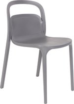 White Label Living eetkamerstoelen Rex - grijs kunststof