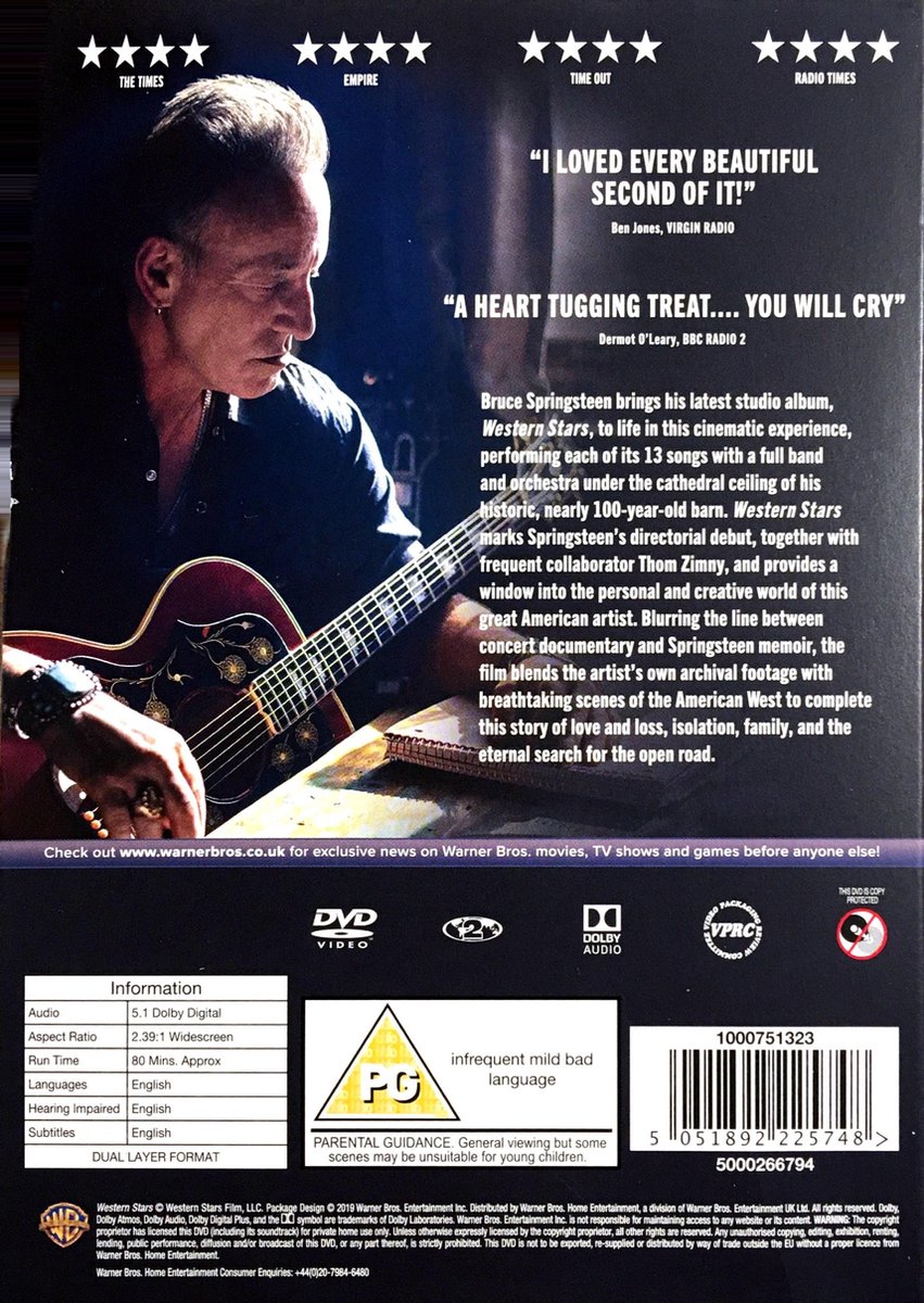 Western Stars Bruce Springsteen [DVD] [2019] (Dvd) | Dvd's | bol.com