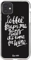 Casetastic Apple iPhone 11 Hoesje - Softcover Hoesje met Design - Coffee Wine White Print