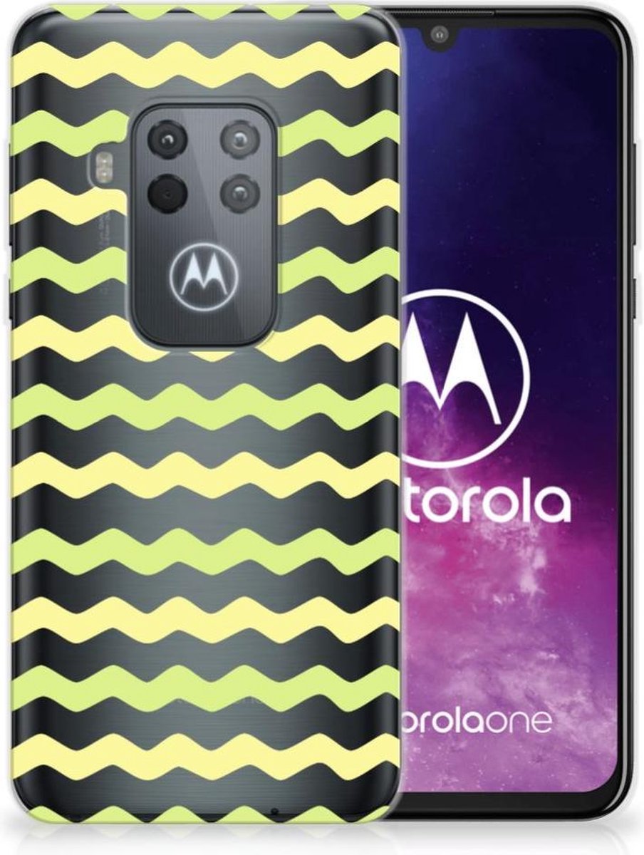 Motorola One Zoom TPU bumper Waves Yellow