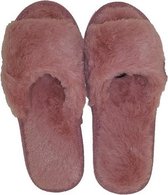 Supplement China Overtuiging Roze fluffy slippers maat 41 - Dames pantoffels - Bont huisslippers -  Sloffen voor... | bol.com