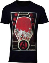 Marvel The Avengers Heren Tshirt -S- Constructivism Poster Zwart