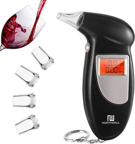 Northwall Alcoholtester - Digitale, Draagbare Sleutelhanger Alcohol - Alcohol... | bol.com