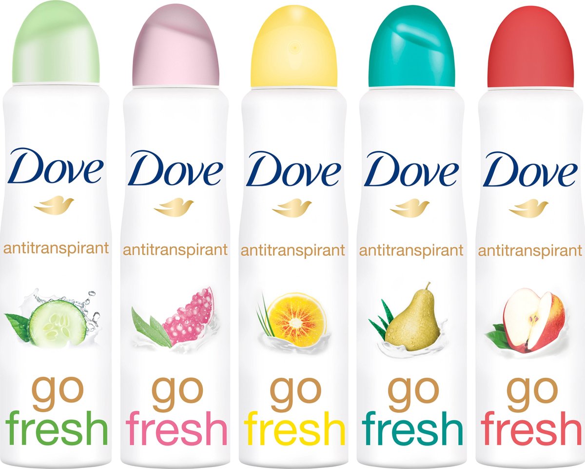 Dove Go Fresh Deodorant Anti-transpirant Set - Voordeelverpakking - 5 x 150 ml - Dove