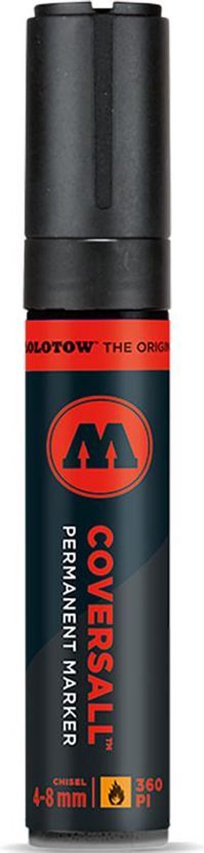 Molotow Coversall 360PI Zwarte 4–8mm Beitelpunt Permanente Inkt Marker
