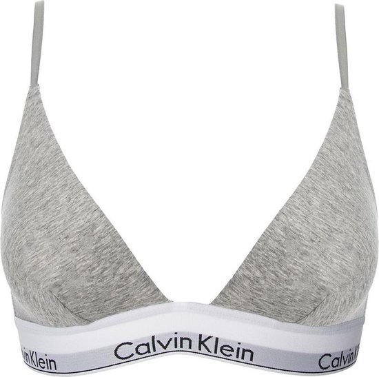 schotel Inwoner Cater Calvin Klein - Modern Cotton Triangle BH Top Grijs - S | bol.com
