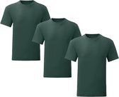 Senvi 3 pack T-Shirts Ronde hals - Maat XL - Kleur - Donker Groen