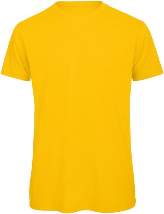 Senvi 5 pack T-Shirt -100% biologisch katoen - Kleur: Geel - XXL