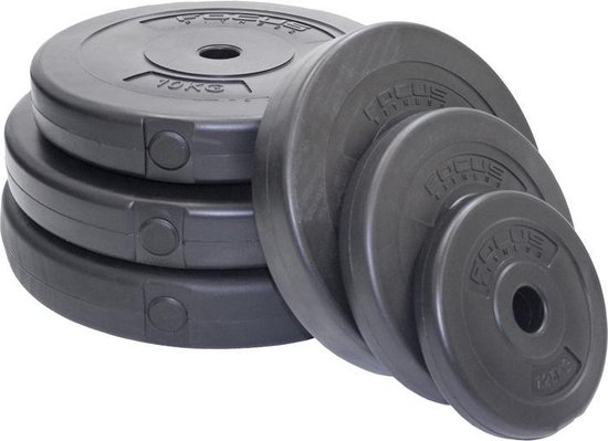 Discipline als heb vertrouwen Focus Fitness - Halterschijf 30 mm - kunststof - 1 x 20 kg | bol.com