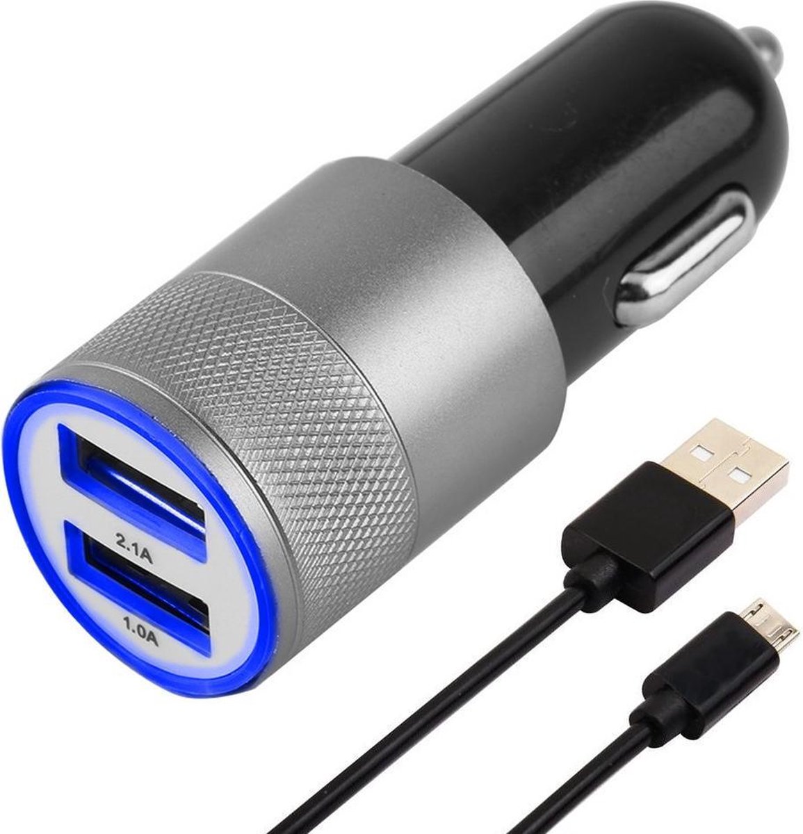 MMOBIEL High Speed Oplaad Adapter - 2 USB Poorten - 2.1A + 1.0A - incl. Micro USB Kabel - MMOBIEL
