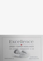 Excellence Jersey Topper Hoeslaken - Eenpersoons - 90/100x210/220 cm - White