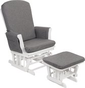 QUAX - Gliding Chair - Wit - Kussens Linen Grey