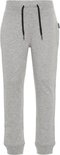 Grijze joggingbroek met zwarte veter en boorden.