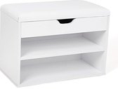 Nancy's Schoenenkast - Schoenenrek - Gewatteerde Zitschoenenbank 60 x 30 x 44 cm