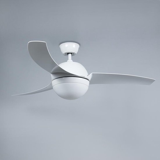 QAZQA bora - Plafondventilator met lamp en afstandsbediening - 2 lichts