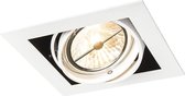QAZQA oneon - Design Grote inbouwspot - 1 lichts - L 196 mm - Wit - Woonkamer | Slaapkamer | Keuken