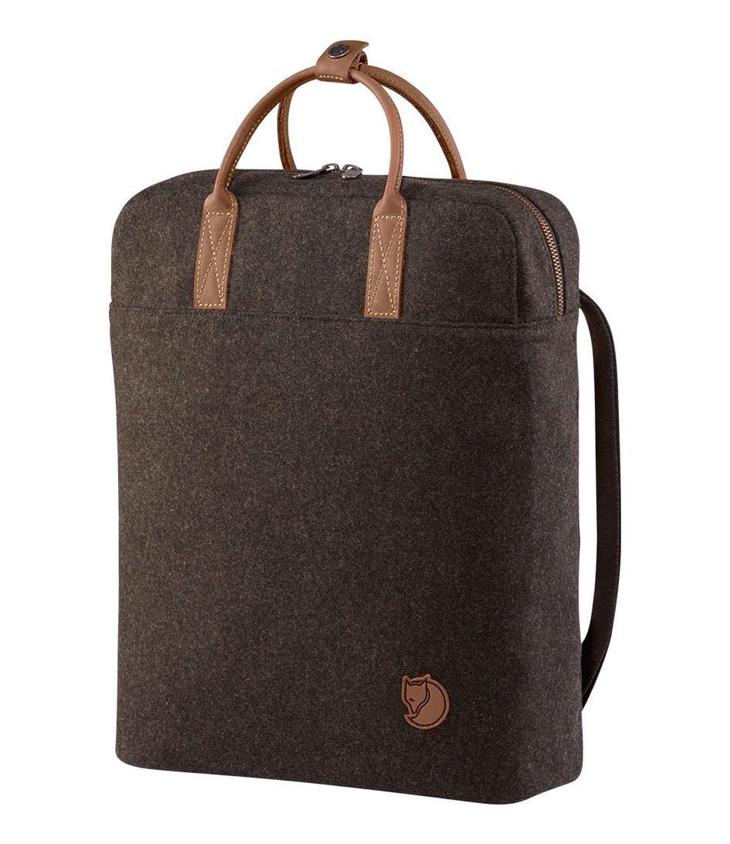Fjällräven Norrvåge Foldsack Rucksack – Recycelte Wolle, Lederdetails, Für Laptop & Alltag