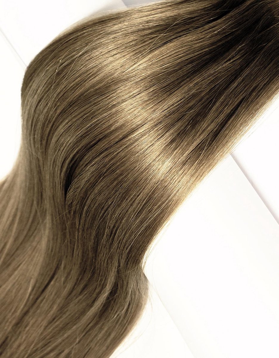 Clip In Hairextensions Bruin/blonde highlights 100%Echt haar extensions 120gram | bol.com