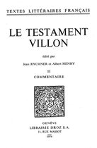 Textes littéraires français - Le Testament